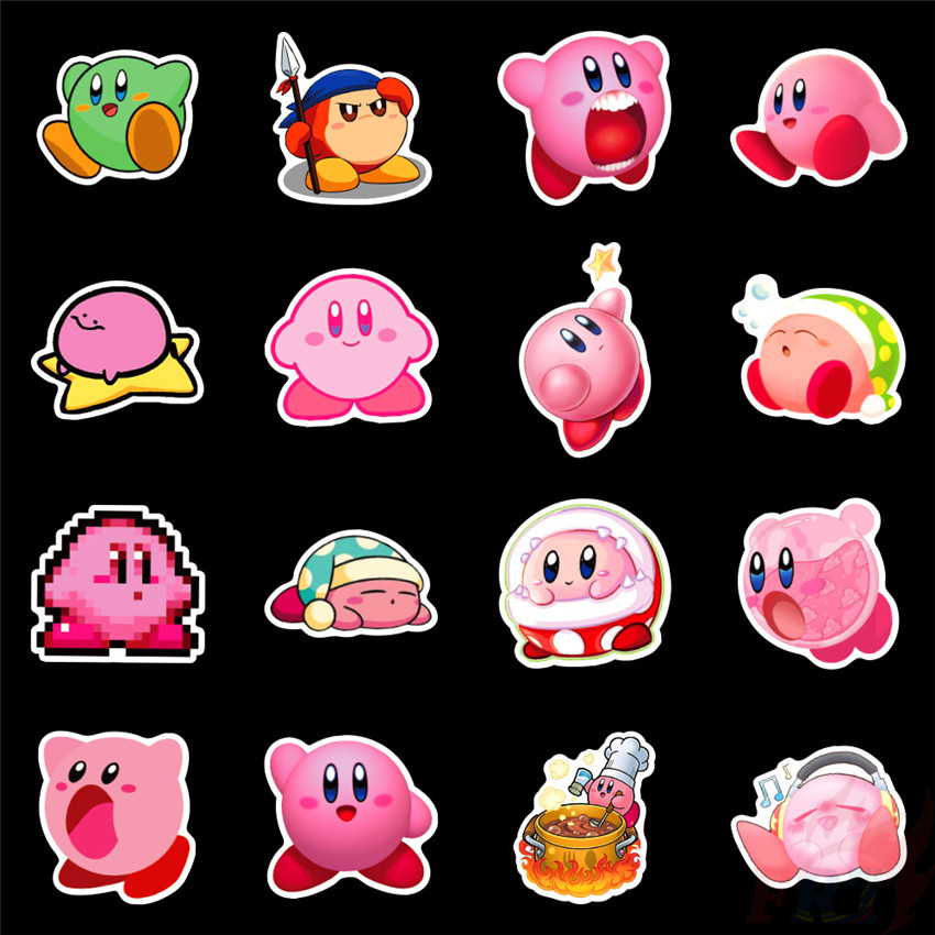 ❉ Kirby - Series 02 Anime Games Kawaii Cartoon Character Stickers ❉ 50Pcs/Set DIY Fashion Luggage Laptop Skateboard Decals Doodle Stickers