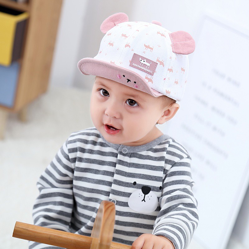 Mũ bóng chày in hình mèo dễ thương cho bé trai bé gái