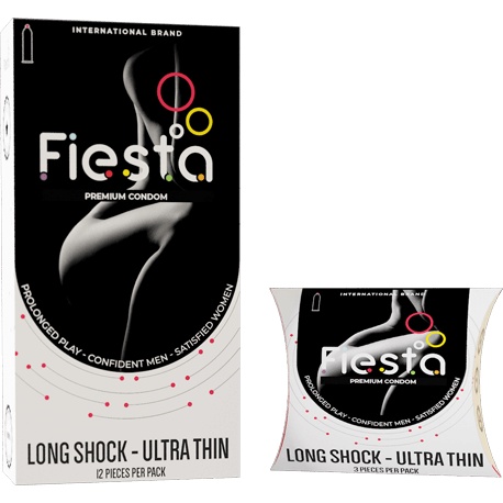 Bao cao su kéo dài - siêu mỏng Fiesta Long Shock UltraThin