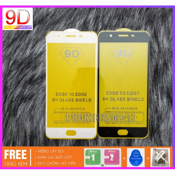 Kính Cường Lực OPPO F1s - A59 , 9D Full Màn - Full Keo Tặng keo chống hở mép
