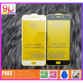 Kính Cường Lực OPPO F1s - A59 , 9D Full Màn - Full Keo Tặng keo chống hở mép