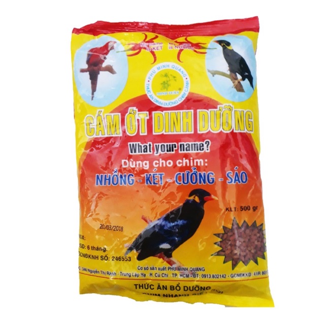 Cám Ớt Minh Tuân 500g - Thức Ăn Chim Nhồng, Két, Cưỡng, Sáo