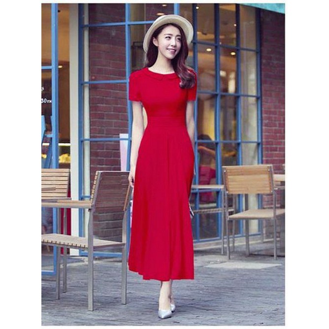 Đầm Maxi Cổ Sen Thướt Tha, Sang Trọng, Giá Rẻ S&M GR0043 | BigBuy360 - bigbuy360.vn