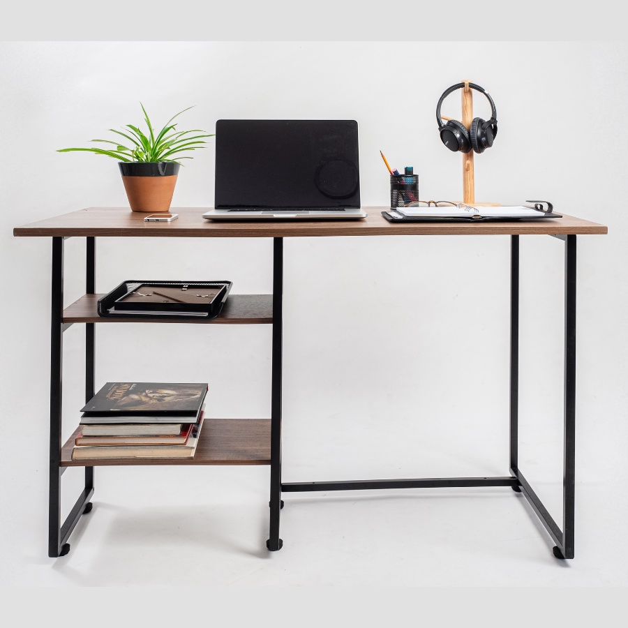 Bàn Học, Làm Việc MODESK Chịu Lực Tốt, Gỗ MFC An Cường phủ Laminate &amp; Khung Sắt Sơn Tĩnh Điện (120x60x75cm)