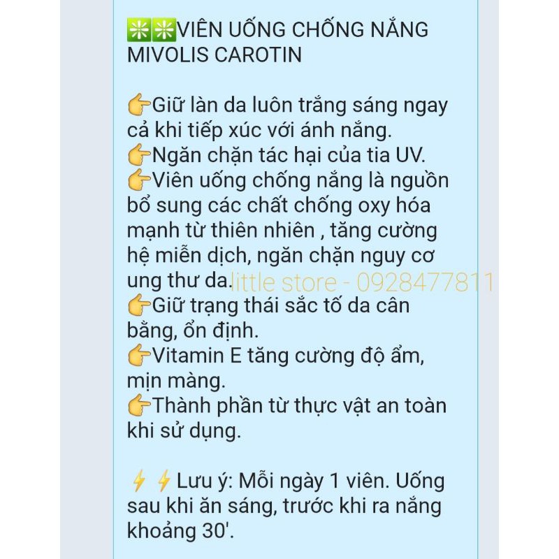 (sẵn) chống nắng Mivolis | BigBuy360 - bigbuy360.vn