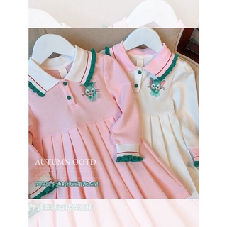 váy polo thỏ dài tay cho be0