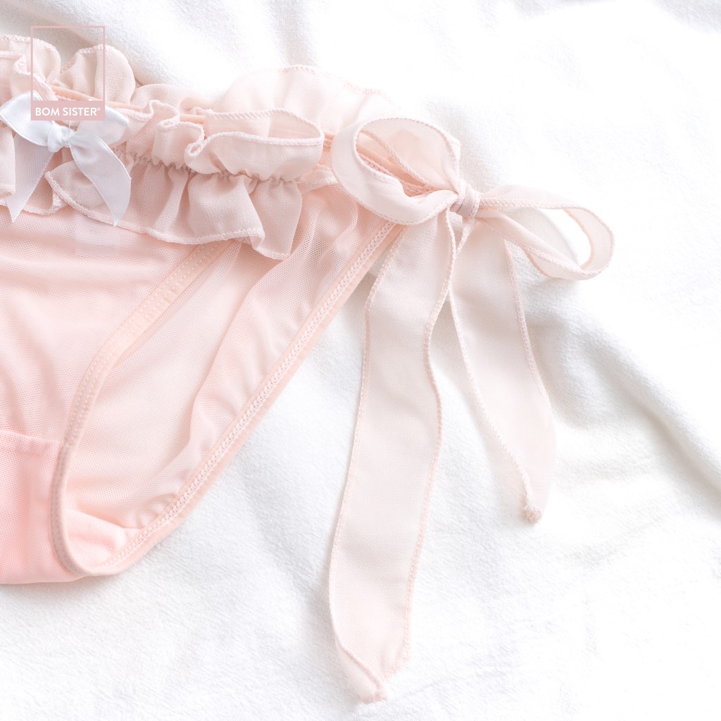 [Mã FARSBR99A giảm 10% đơn 99K] Quần lót lưới siêu thoáng cột dây 2 bên đính nơ dễ thương BOM SISTER Q0B29 | BigBuy360 - bigbuy360.vn