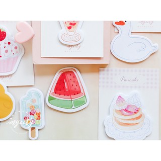Bộ Giấy Notes Ghi Chú series Ngày Hè Mát Mẻ 30 miếng siêu đáng yêu, dễ thương