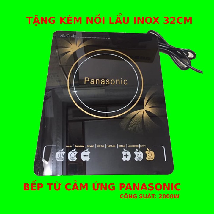 Bếp Từ Đơn Panasonic 🔥TẶNG 1 NỒI NỒI INOX CAO CẤP 32CM🔥Kiểu Dáng Nhỏ Gọn-Sang Trọng -Dễ Vệ Sinh