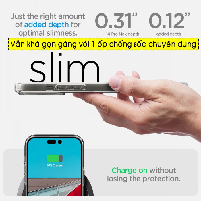 Ốp lưng IP 14 Pro Max Spigen Ultra Hybrid Magfit