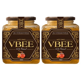 2 lọ Mật ong hoa rừng Tây Bắc VBEE 500ml (1000ml)