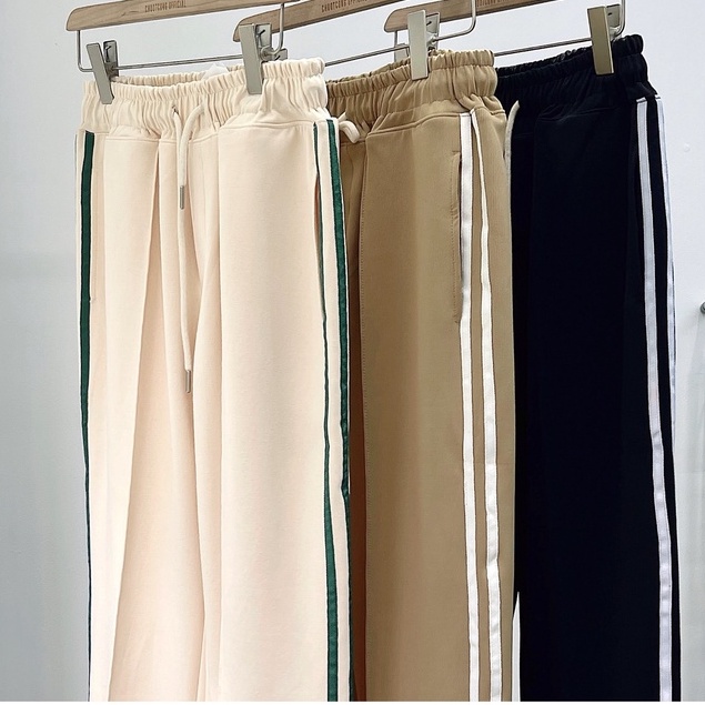 QUẦN THUN 2 SỌC CHUOTCONG OFFICIAL (Nâu,Trắng,Đen) 691