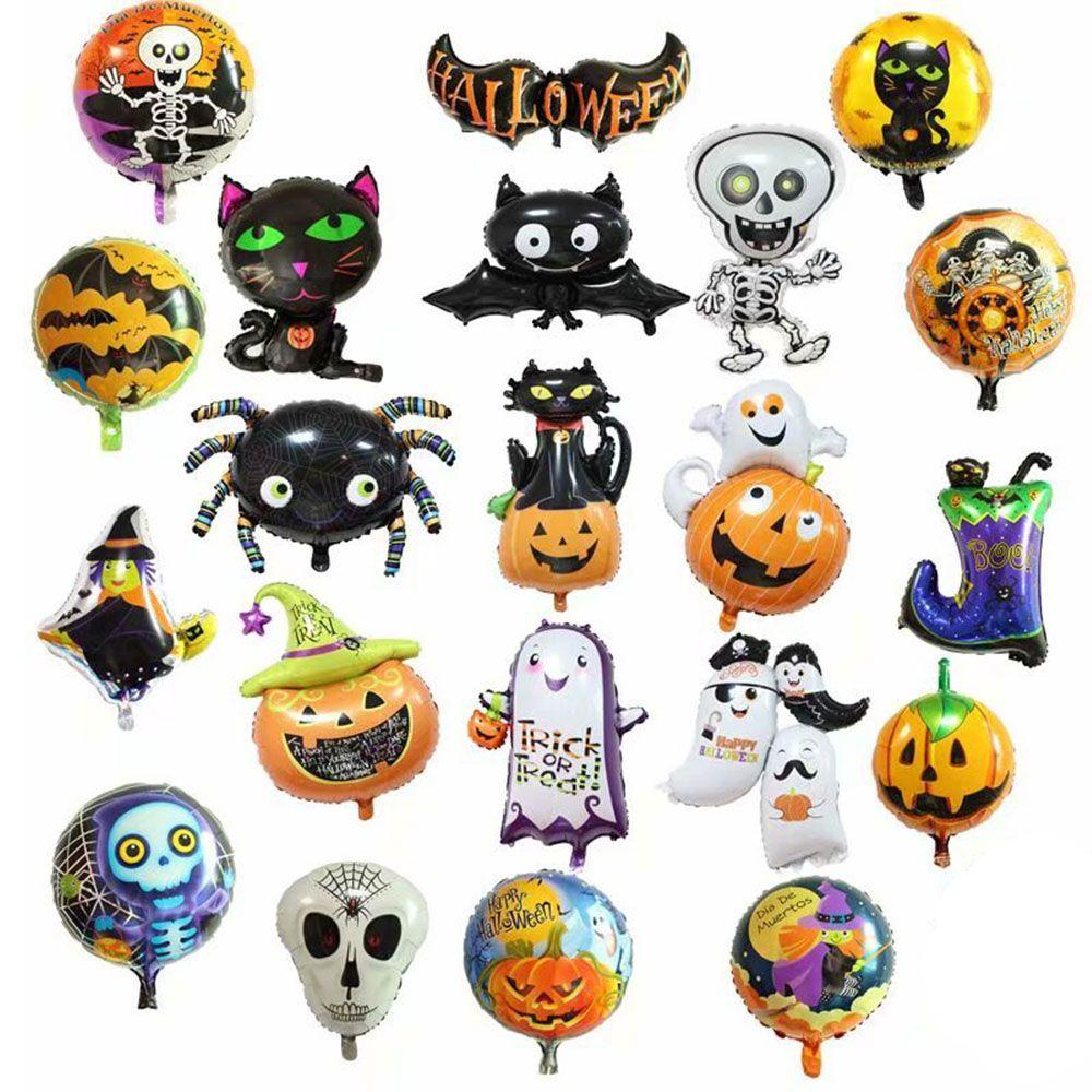 Layor1 Bong Bóng Lá Nhôm Hình Đầu Lâu Nhện Dơi Bí Ngô Trang Trí Tiệc Sinh Nhật Thời Trang