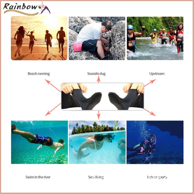 1 Đôi Tất Lặn Dày 3mm Giữ Ấm Chống Trượt Chống Thấm Nước