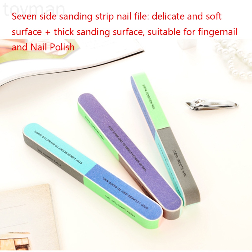 [Hàng mới về] Dũa móng tay nhiều mặt màu sắc ngẫu nhiên tiện lợi