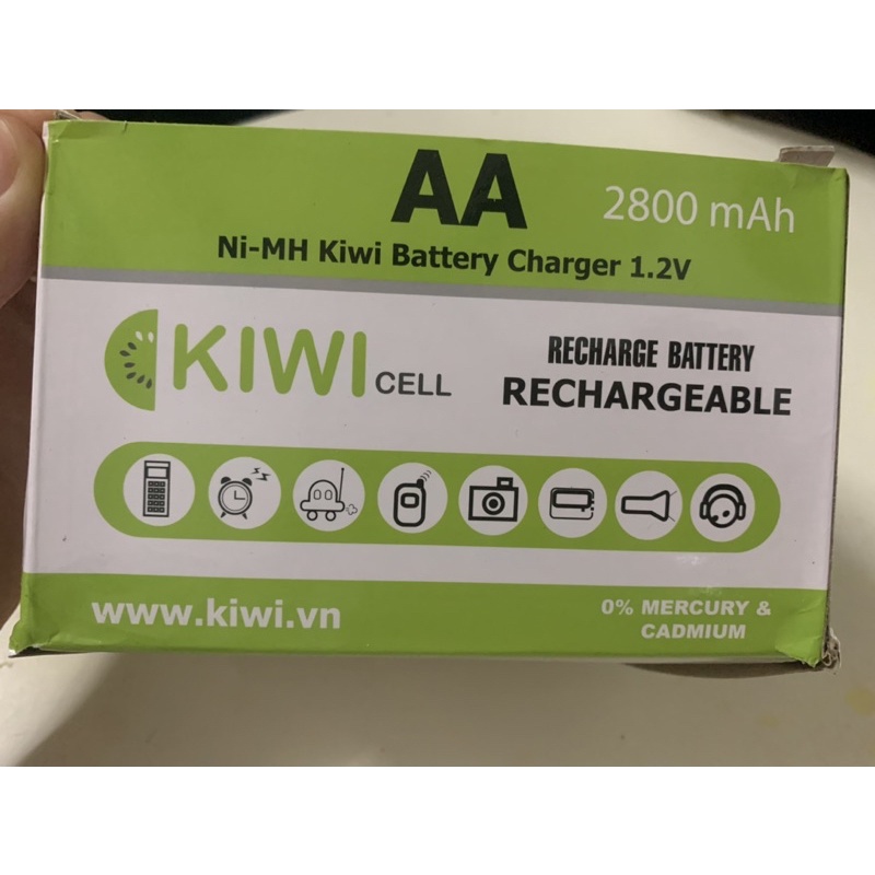 Vỉ pin sạc AA Kiwi dung lượng 2800mAh
