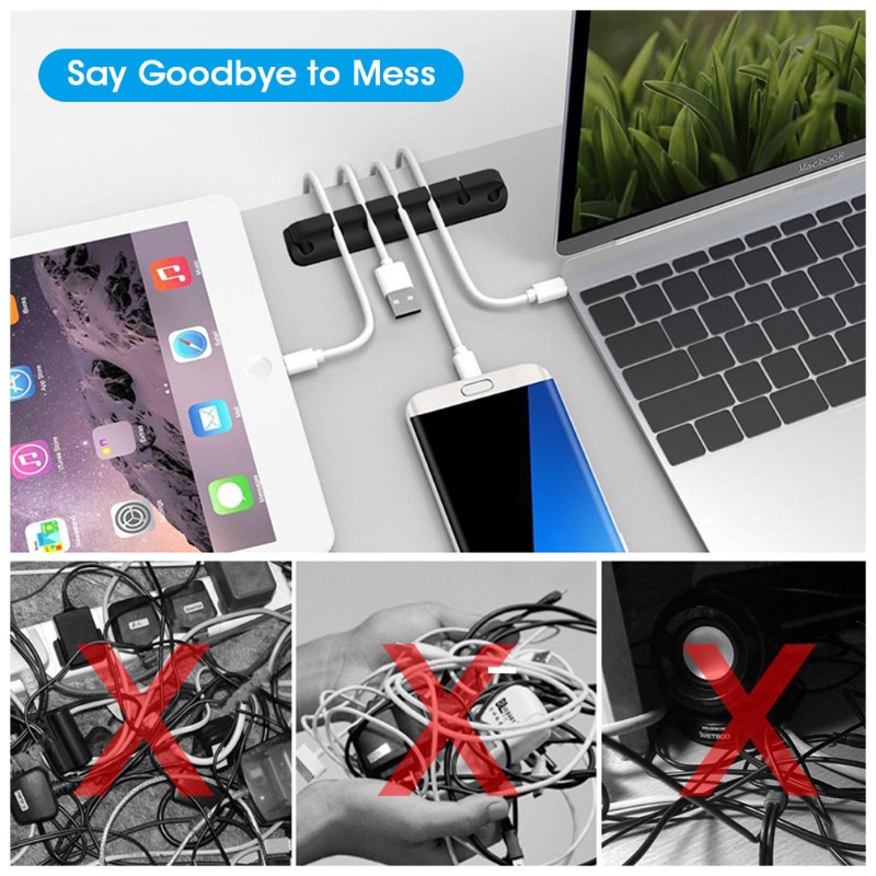 Giá Đỡ Kẹp Dây Cáp 7 Lỗ Sắp Xếp Gọn Gàng Cho Nhà Ở / Văn Phòng