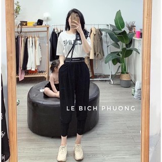 quần bom cạp chữ