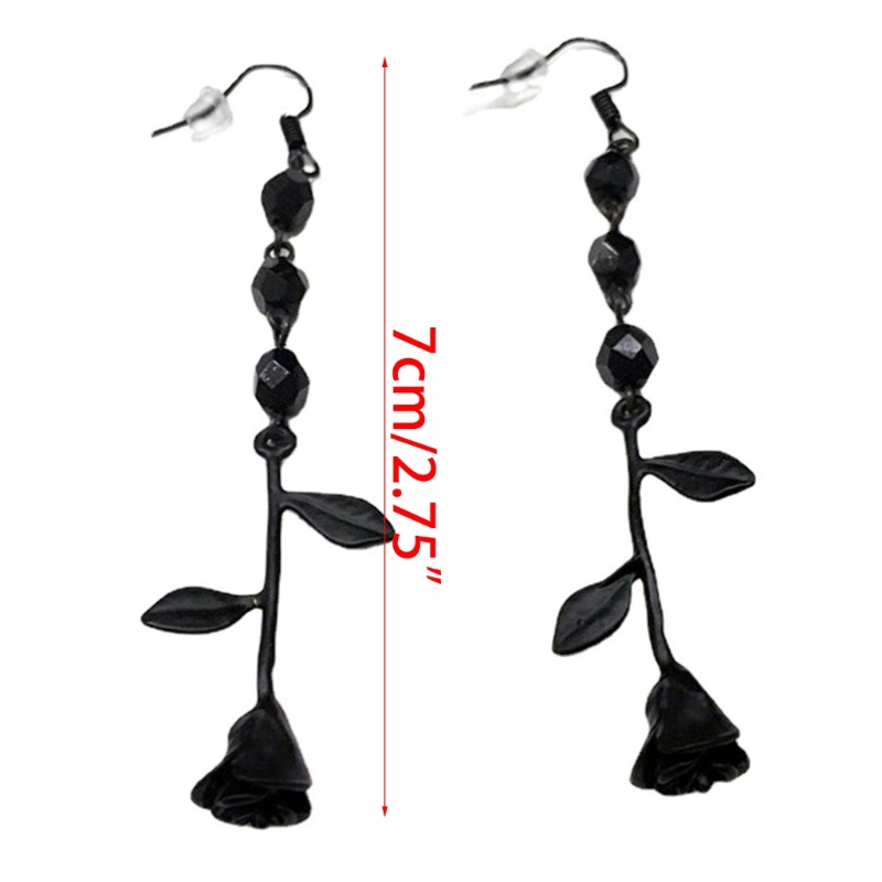 Bông Tai Mặt Hình Hoa Hồng Bằng Hợp Kim Phong Cách Vintage Dành Cho Nữ