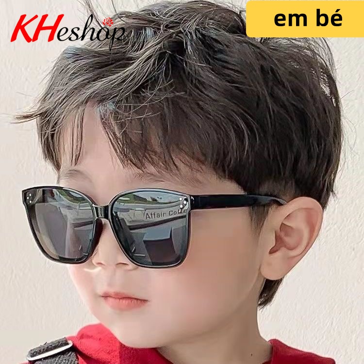 Kính Thời Trang cho Bé 10- 25kg form vuông bầu độc đá cá tính mã Y1801