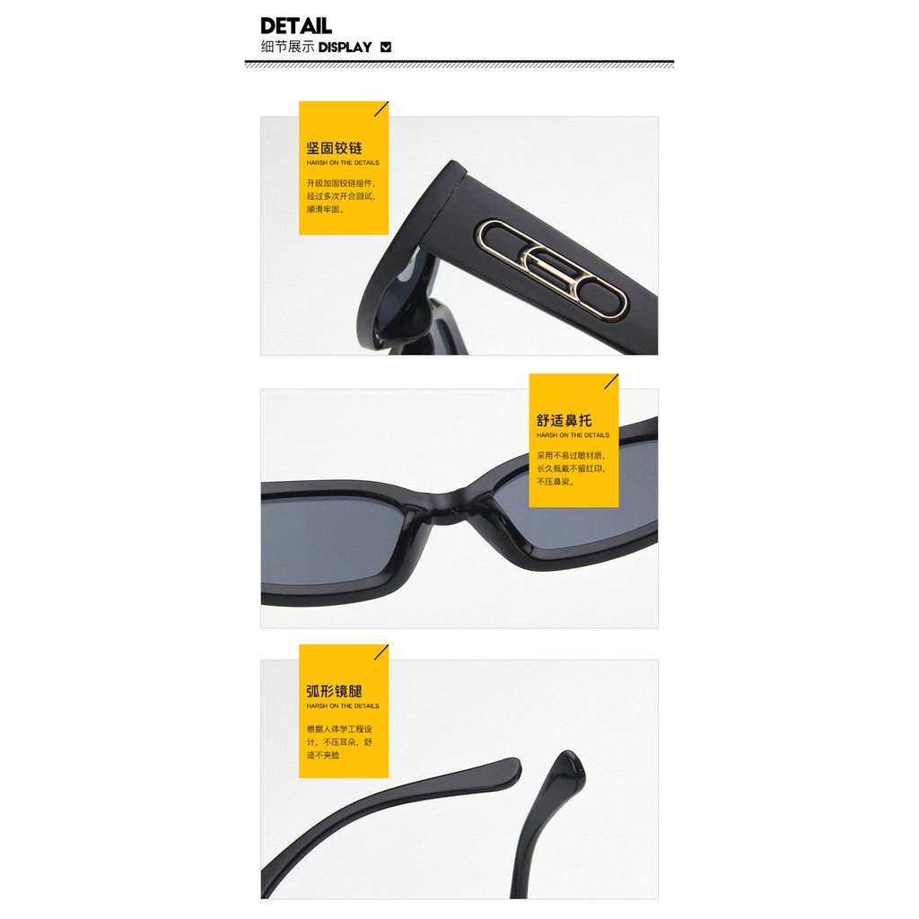 Mắt kính gọng vuông nhiều màu sắc thời trang | BigBuy360 - bigbuy360.vn