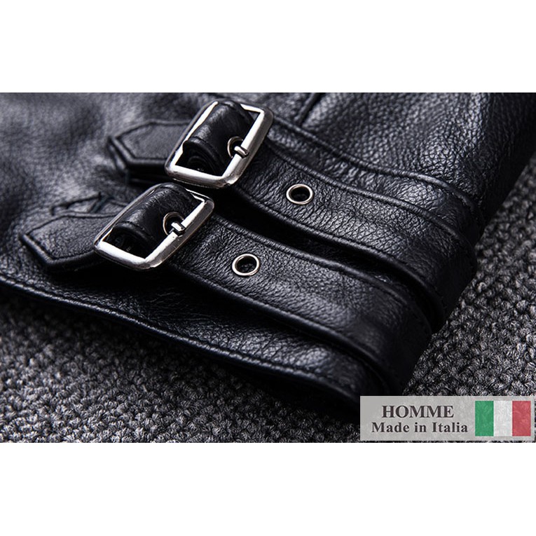Áo khoác da Homme de Monaco - Leather Jacket Shoulder Padding for Men