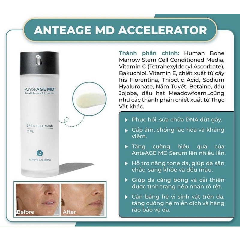 [CôngTy] Set serum + kem phục hồi siêu đỉnh Anteage Md