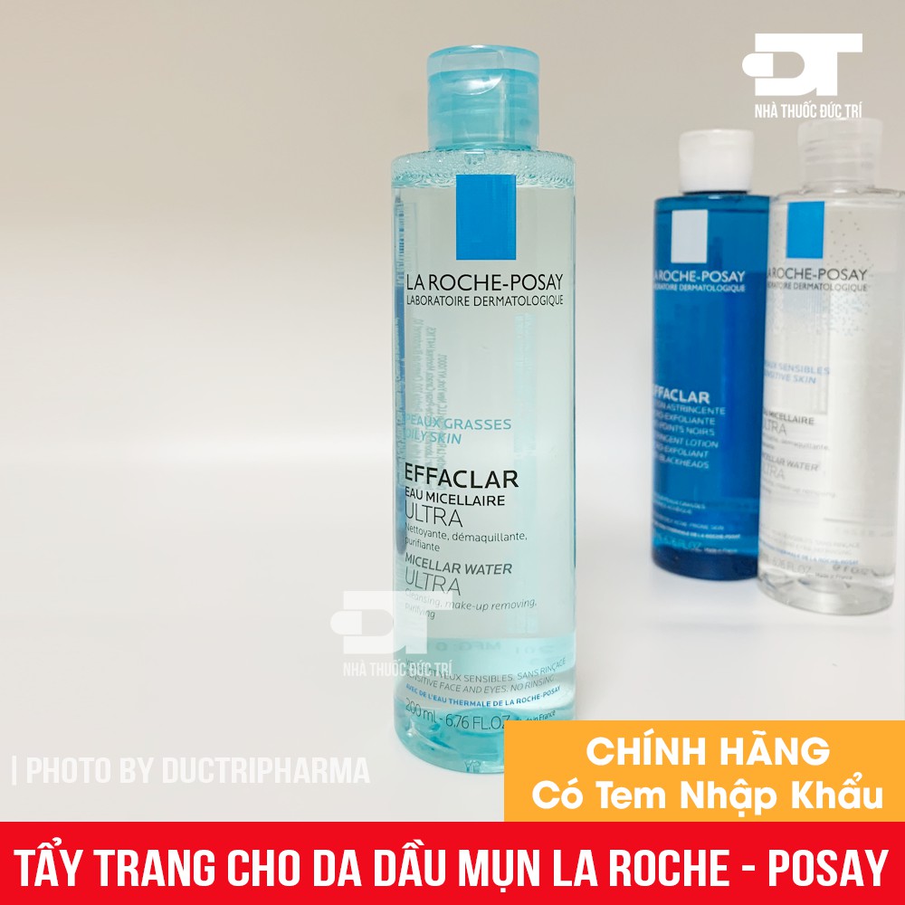 [CHÍNH HÃNG]Tẩy trang làm sạch sâu, kiểm soát bã nhờn cho da dầu nhạy cảm La Roche-Posay Micellar Water Ultra Oily Skin