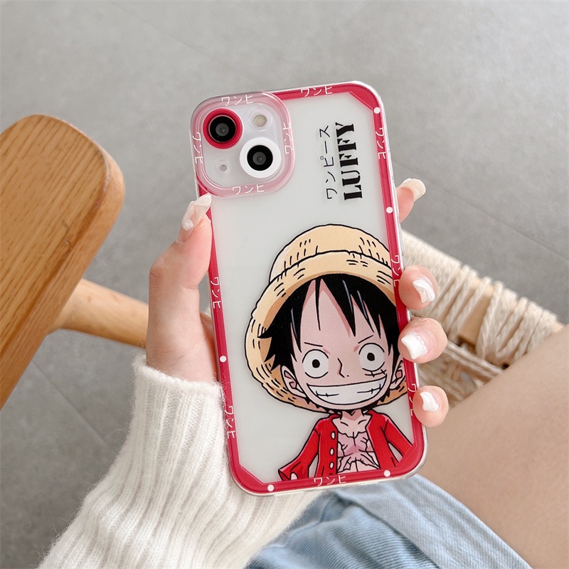 Ốp Điện Thoại Dẻo Họa Tiết Hoạt Hình One Piece Luffy Zoro Cho iPhone 7 8 Plus X XR XS 11 12 13 14 Plus 14 Pro Max SE 2020