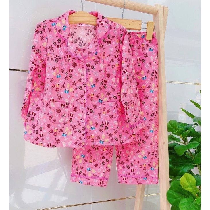 Đồ ngủ tay dài vải nhập khẩu mềm mịn cao cấp dành cho bé gái