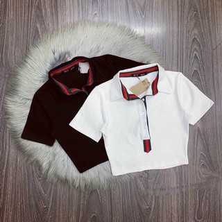 Áo thun croptop body nữ có cổ From vừa