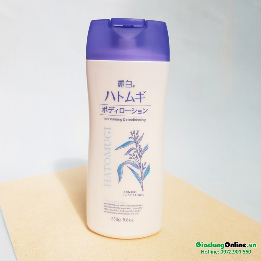 Dưỡng Thể Ý Dĩ Sáng Da Mền Mịn Reihaku Hatomugi Body Lotion Nhật Bản 250g - Larva Store