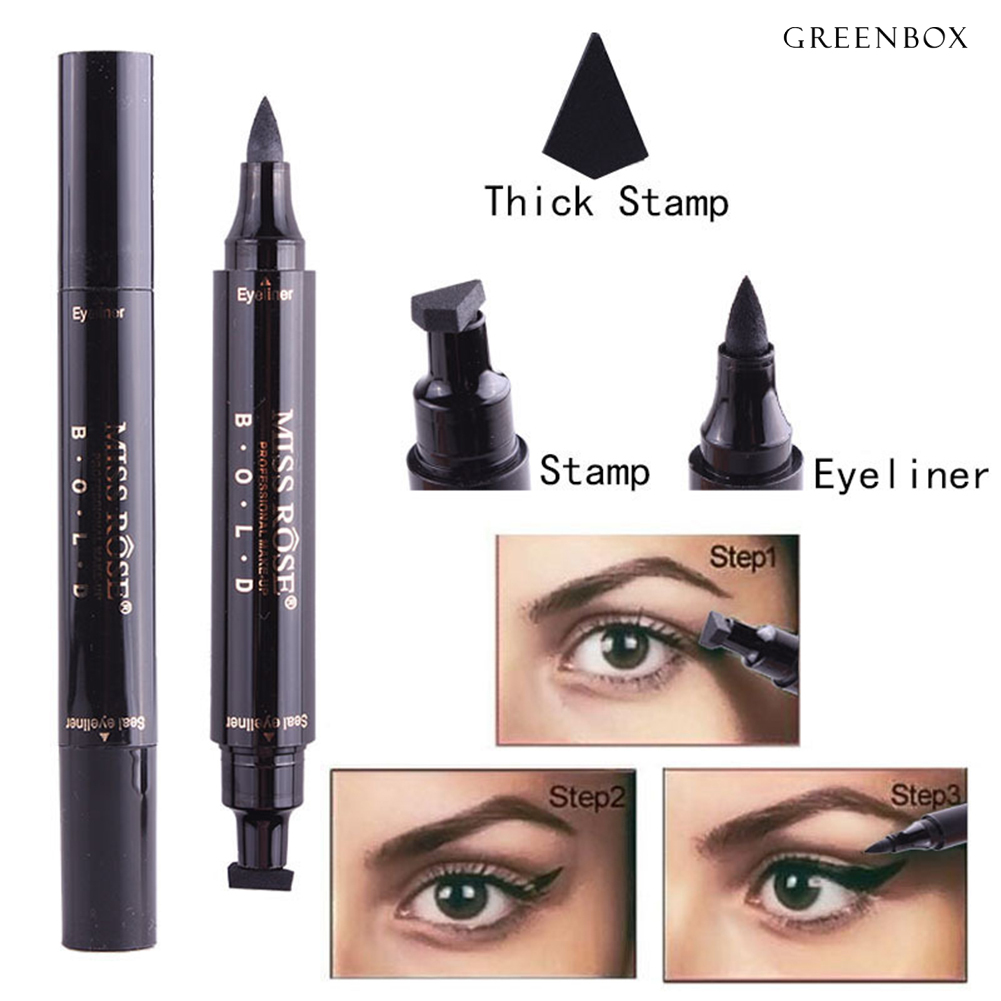 (Hàng Mới Về) Bút Kẻ Mắt Miss Rose Có Đầu Tem In Tiện Dụng