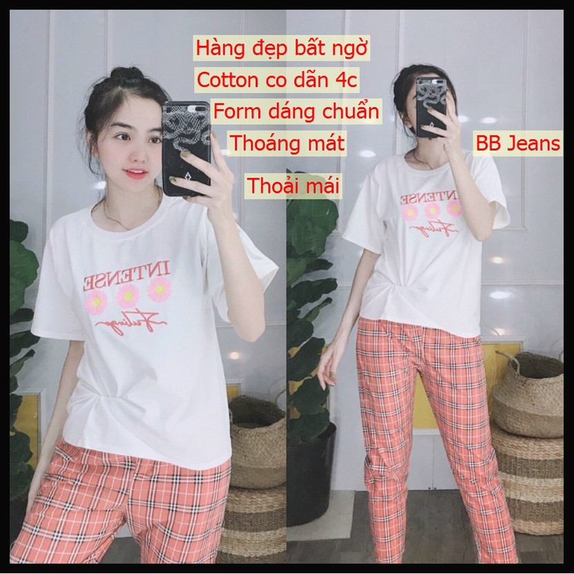 [COTTON] Đồ bộ nữ form rộng SET đồ bọ nữ kiểu set đi chơi cute iNTENSE form đẹp co dãn thoải mái Panda Store