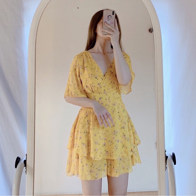 JUMPSUIT HOA VÀNG