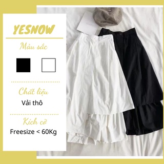 Chân váy ulzzang siêu hot 🌸FREESHIP🌸 chân váy dài qua gối 2 màu đen trắng ( Kèm video, ảnh thật/Hàng có sẵn)