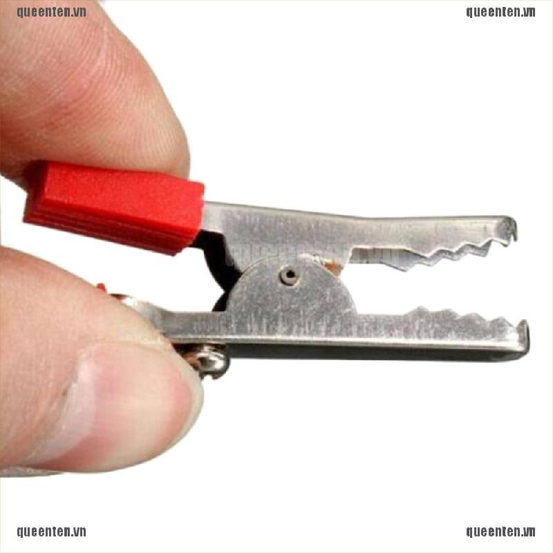 2Pcs Red Black Alligator Clip Clamp to 4mm Banana Female Jack Test Adapter 55mm QUVN