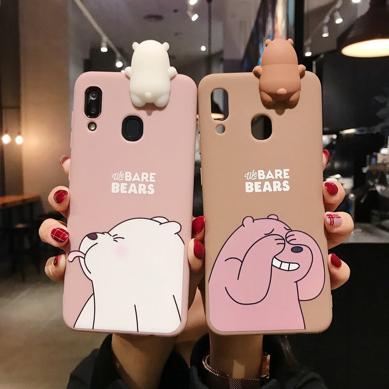 Ốp lưng iPhone 11 Pro Max SE 2020 X Xs XR 8 7 6 6s Plus 3D Cartoon cute Bear Soft TPU case full cover/HSNP