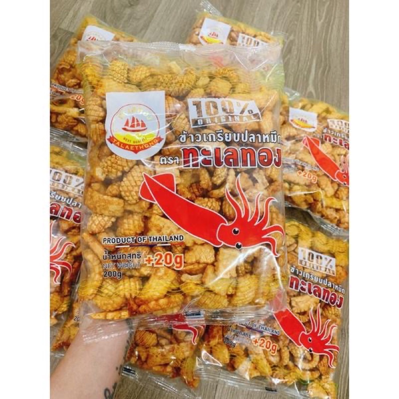 Bim Bim Snack Mực Talaethong Thái Lan Vị Truyền Thống/Rong Biển 220g