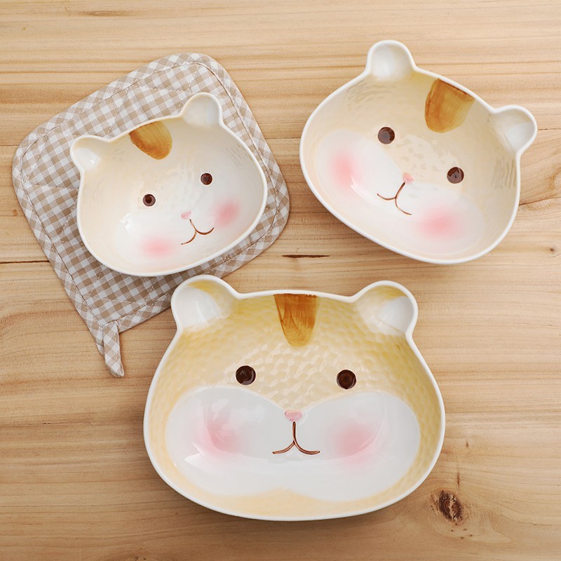 Bát ăn dặm hình chuột hamster 13cm