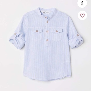 Áo sơ mi cổ tàu trẻ em