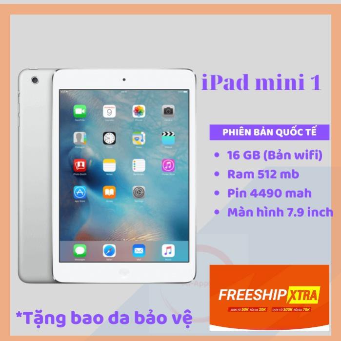 Máy tính bảng iPad Mini 1 wifi chính hãng Apple qua sử dụng BH 6 THÁNG 1 ĐỔI 1 TẠI NHÀ TẶNG CL BAO DẠ | BigBuy360 - bigbuy360.vn