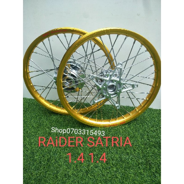 CẶP BÁNH CĂM 1.4 1.4 GẮN RAIDER SATRIA CĂM ĐÙM MẠ CRÔM KÈM LÒNG ĐĨA CNC SÀI LẠI ĐĨA RIN