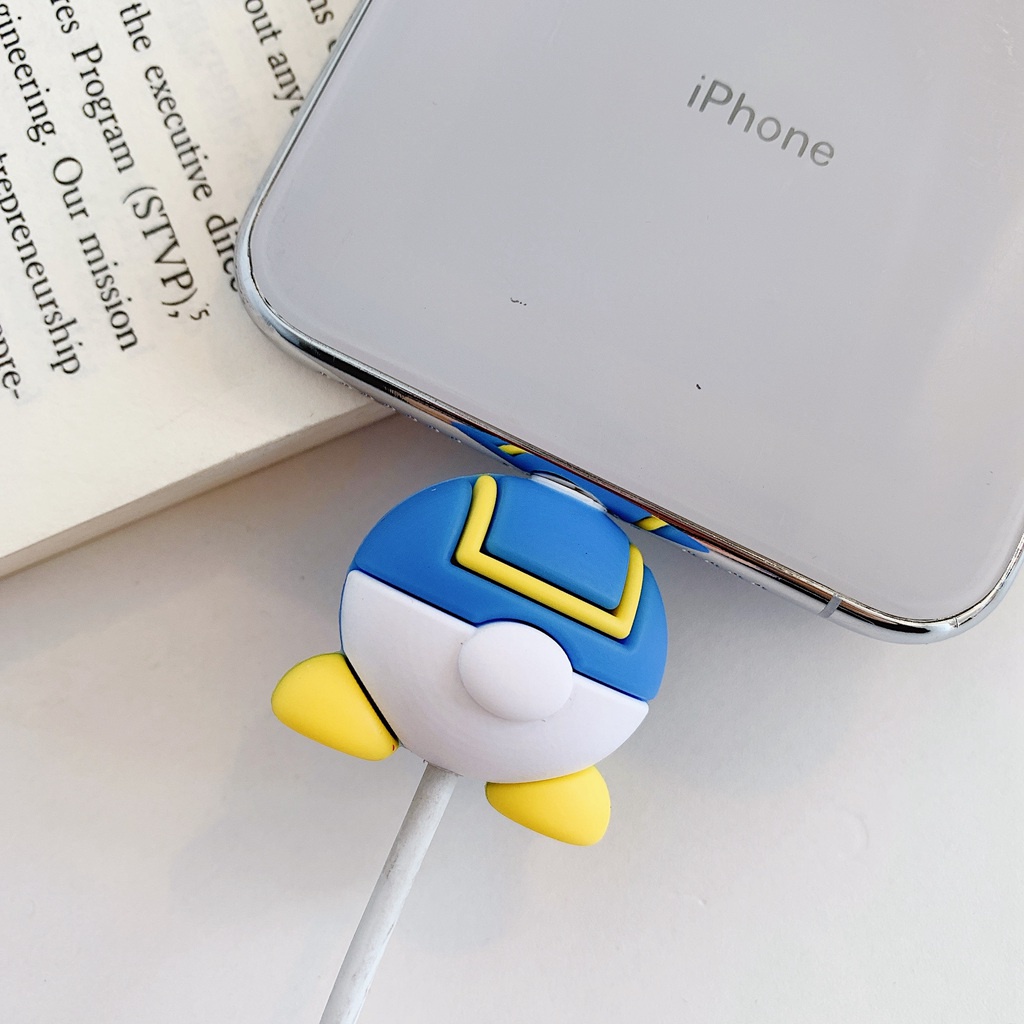 1 Vỏ Bọc Bảo Vệ Dây Cáp Sạc iPhone USB Bằng Silicon Mềm Hình Mickey Minnie Ass Donald Daisy