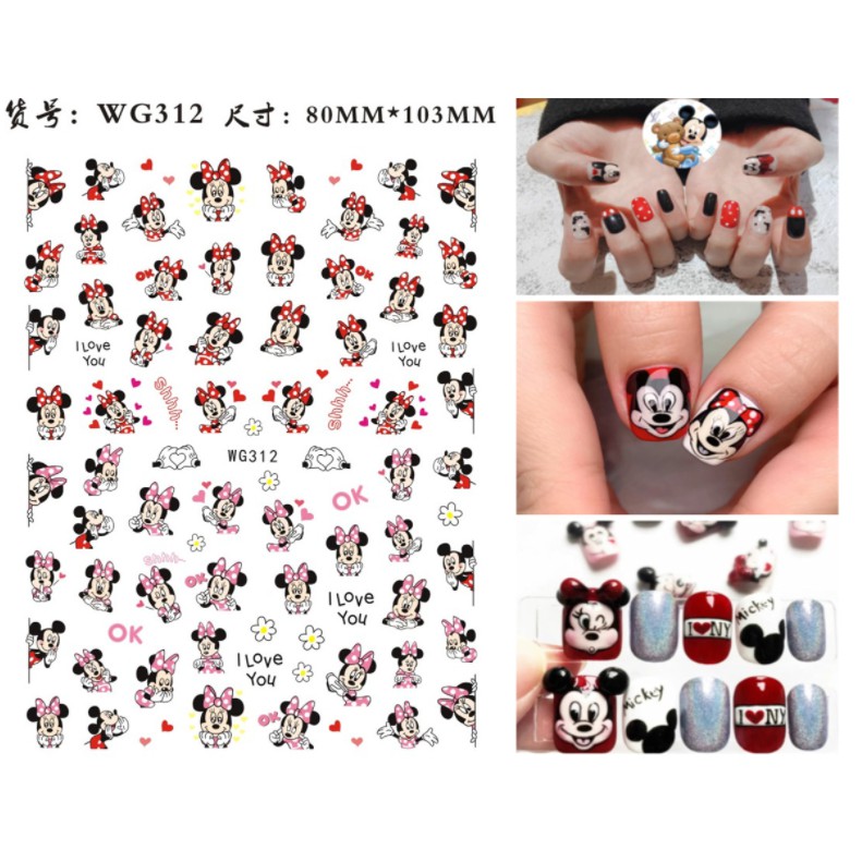 sticker doremon, mickey hoạt hình