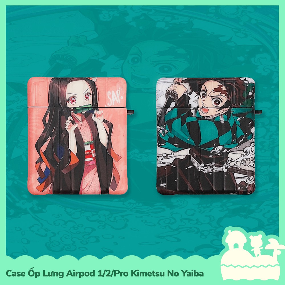 [Sẵn VN - NowShip] Case Ốp Lưng Airpod 1 / 2 / Pro IMD Nhân Vật Anime Manga Kimetsu No Yaiba Demon Slayer Nezuko Tanjiro