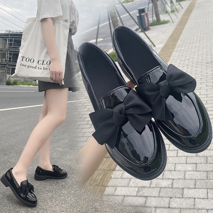 Giày lười nữ đính nơ thời trang - G098