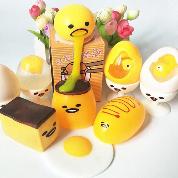 Bánh Flan - Pudding Gudetama  GUDETAMA SQUIShY trúng trút giận bánh mật ong
