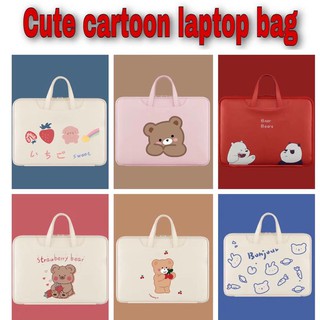 Túi đựng laptop họa tiết hoạt hình chống nước chống sốc kích thước 13/14/15.6 inch tùy chọn