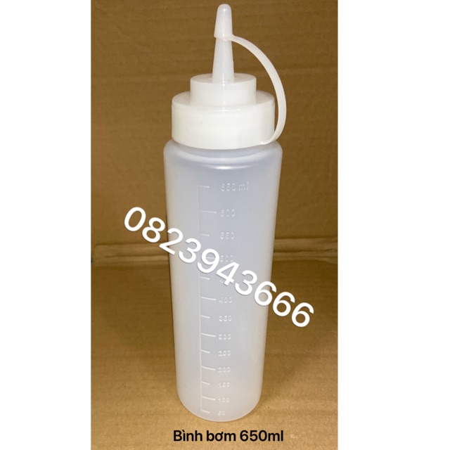 Bình bơm siro 650ml - Bình bóp siro - Bình đựng Siro